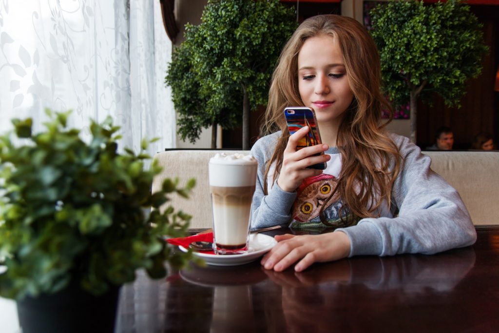 Girl with phone